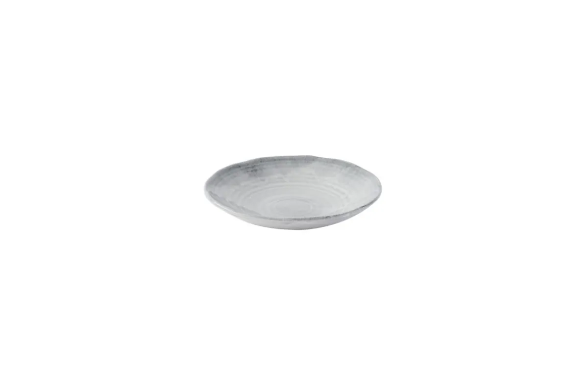 Assiette creuse organique gris porcelaine vitrifiée Ø 21 cm Harvest Flux - DUDSON Sale