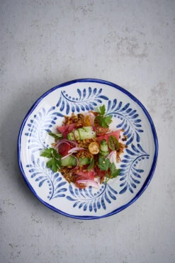 Assiette creuse organique Ink porcelaine vitrifiée Ø 28 cm Harvest Mediterranean - DUDSON Online