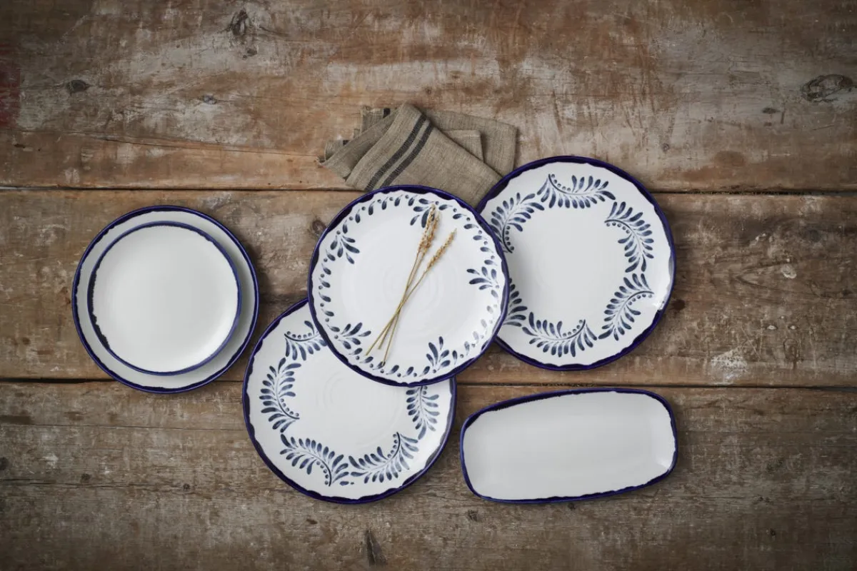 DUDSON Assiette creuse organique Ink porcelaine vitrifiée Ø 25 cm Harvest Mediterranean Outlet