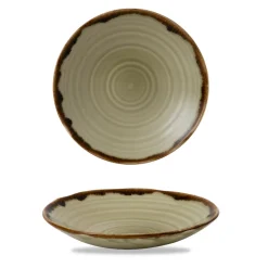Assiette creuse organique Linen porcelaine vitrifiée Ø 25 cm Harvest - DUDSON Best