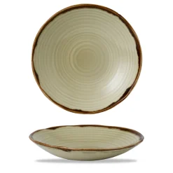 DUDSON Assiette creuse organique Linen porcelaine vitrifiée Ø 28 cm Harvest New