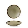 Assiette creuse organique Linen porcelaine vitrifiée Ø 21 cm Harvest - DUDSON Discount