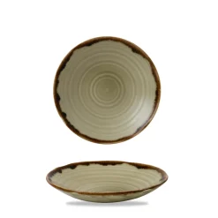 DUDSON Assiette creuse organique Linen porcelaine vitrifiée Ø 14,2 cm Harvest New