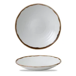 DUDSON Assiette creuse organique Natural porcelaine vitrifiée Ø 28 cm Harvest