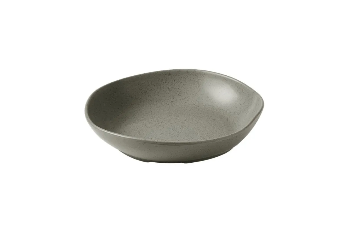 CHURCHILL Assiette creuse organique peppercorn porcelaine vitrifiée 25 cm Stonecast Natural Outlet