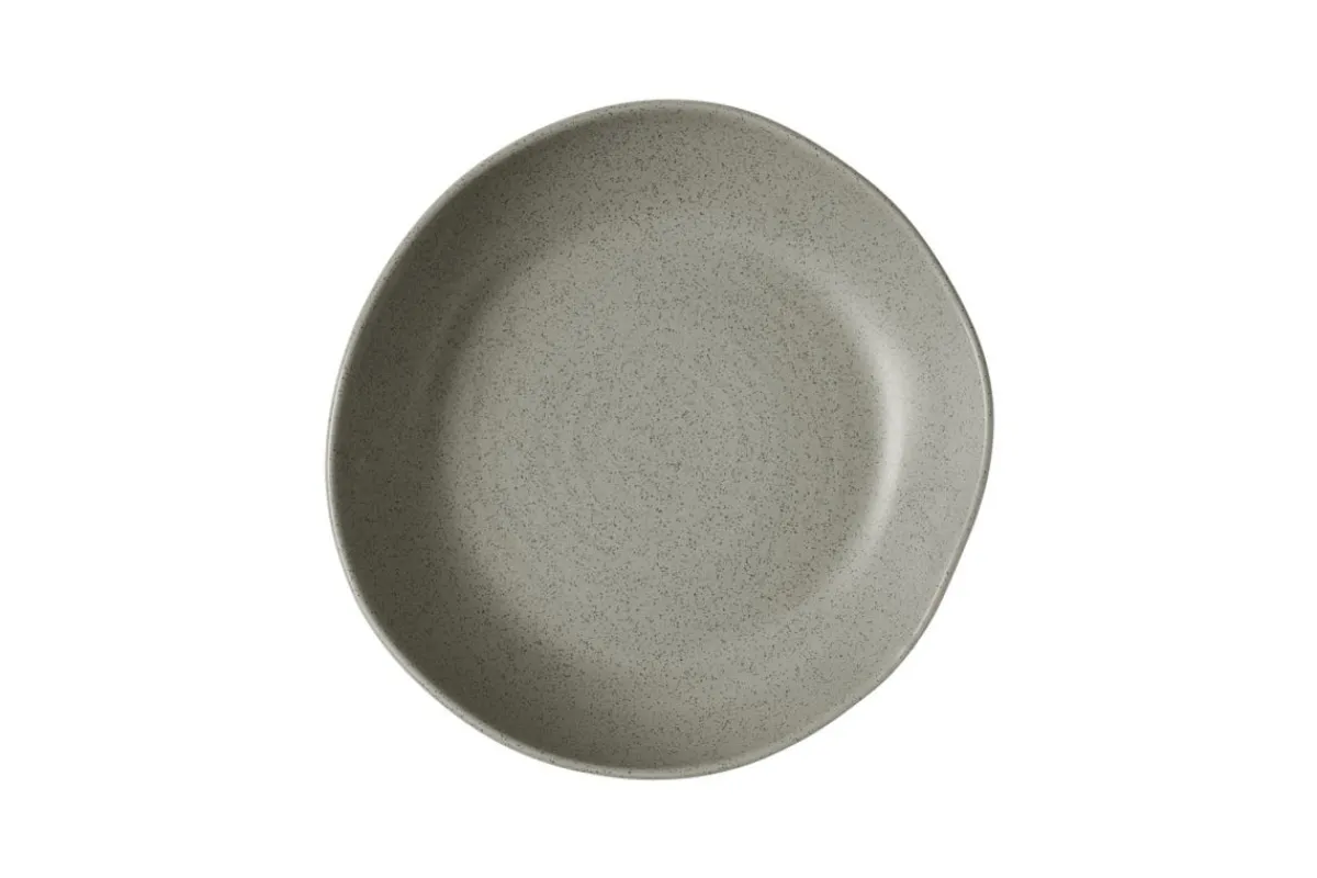 CHURCHILL Assiette creuse organique peppercorn porcelaine vitrifiée 25 cm Stonecast Natural Outlet