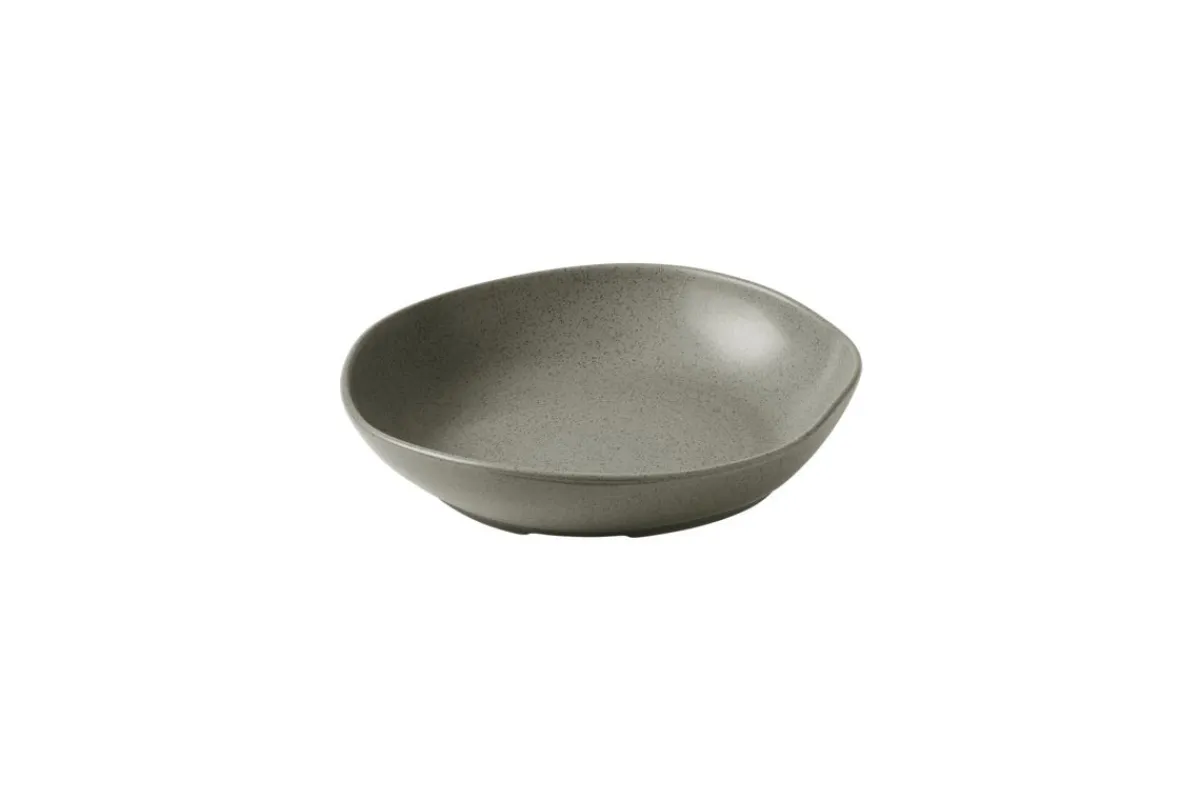 CHURCHILL Assiette creuse organique peppercorn porcelaine vitrifiée 21,5 cm Stonecast Natural