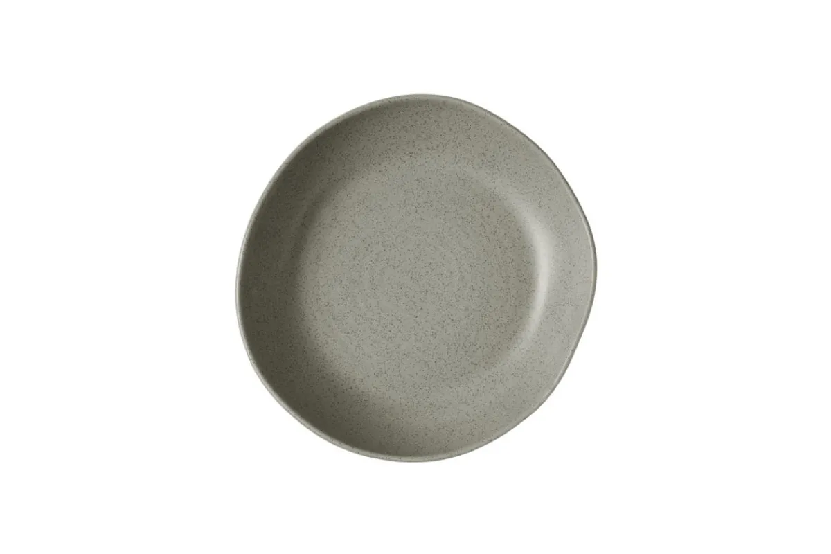 CHURCHILL Assiette creuse organique peppercorn porcelaine vitrifiée 21,5 cm Stonecast Natural