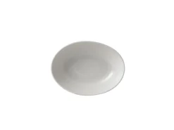 Assiette creuse ovale blanc porcelaine 21,6x16,4 cm Evo Pearl - DUDSON New