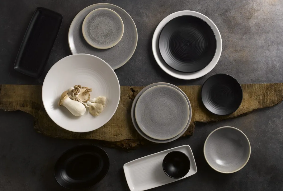 Assiette creuse ovale Jet porcelaine 26,7x19,7 cm Evo - DUDSON Clearance