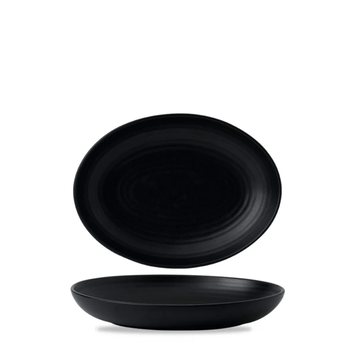 Assiette creuse ovale Jet porcelaine 26,7x19,7 cm Evo - DUDSON Clearance