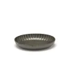 SERAX Assiette creuse ovale vert grès émaillé 19x13 cm Inku New