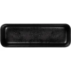 RAK Assiette creuse rectangulaire noir porcelaine 24x8 cm Fractal Online