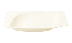 RAK Assiette creuse rectangulaire ivoire porcelaine vitrifiée 26,2x17,2 cm Mazza New