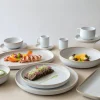 ACCOLADE Assiette creuse rond beige grès émaillé Ø 22 cm Sand Best