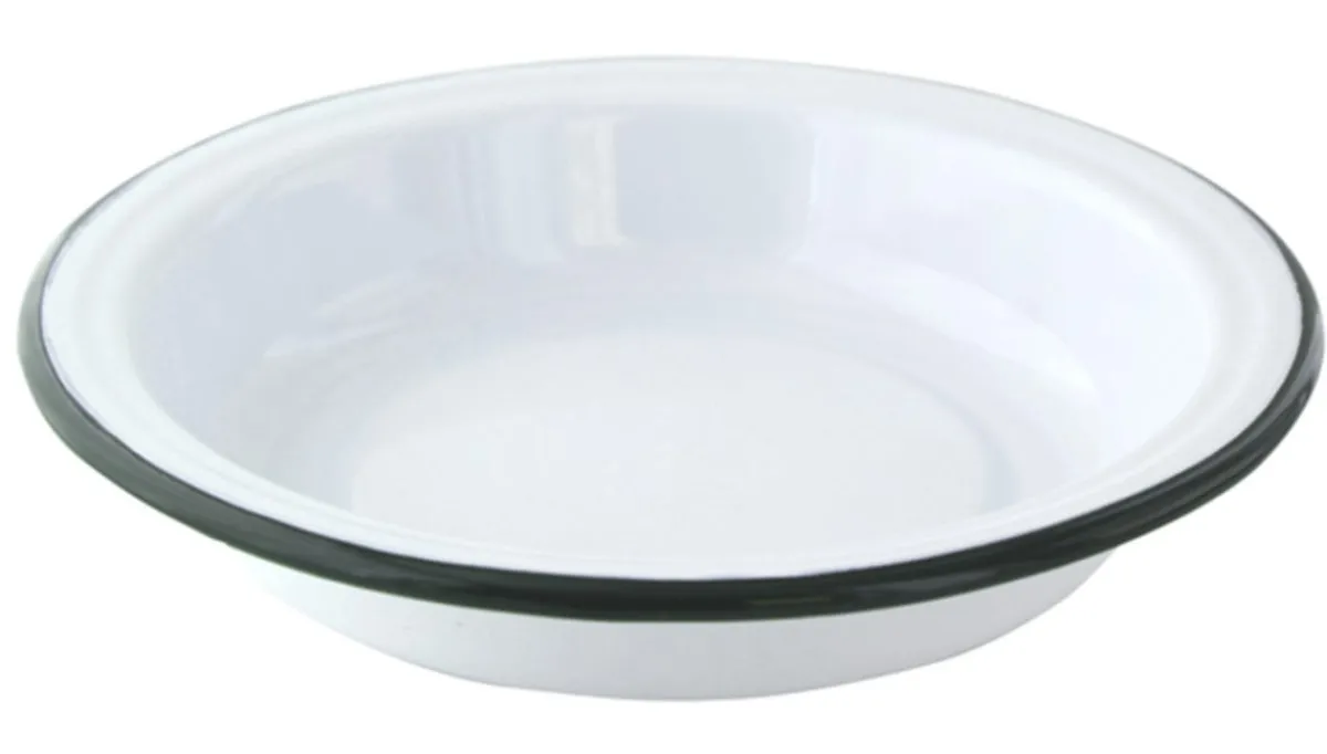Aucune Assiette creuse rond blanc acier émaillé Ø 20 cm 20 cm Clearance