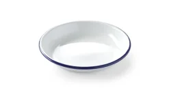Assiette creuse rond blanc acier émaillé Ø 18 cm - HENDI Clearance