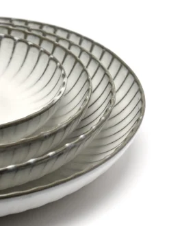 Assiette creuse rond blanc grès émaillé Ø 19 cm Inku - SERAX Best