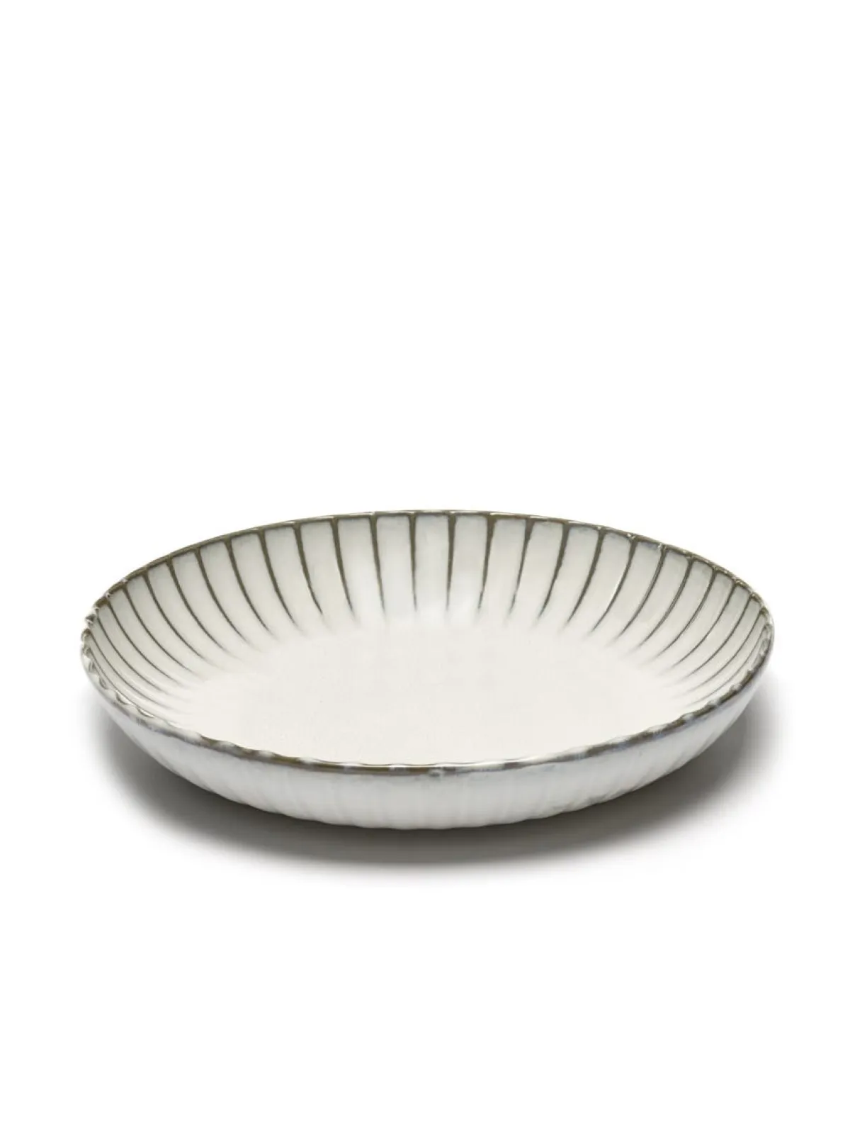 SERAX Assiette creuse rond blanc grès émaillé Ø 27 cm Inku Hot