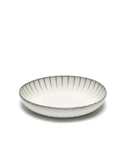 Assiette creuse rond blanc grès émaillé Ø 23 cm Inku - SERAX Outlet