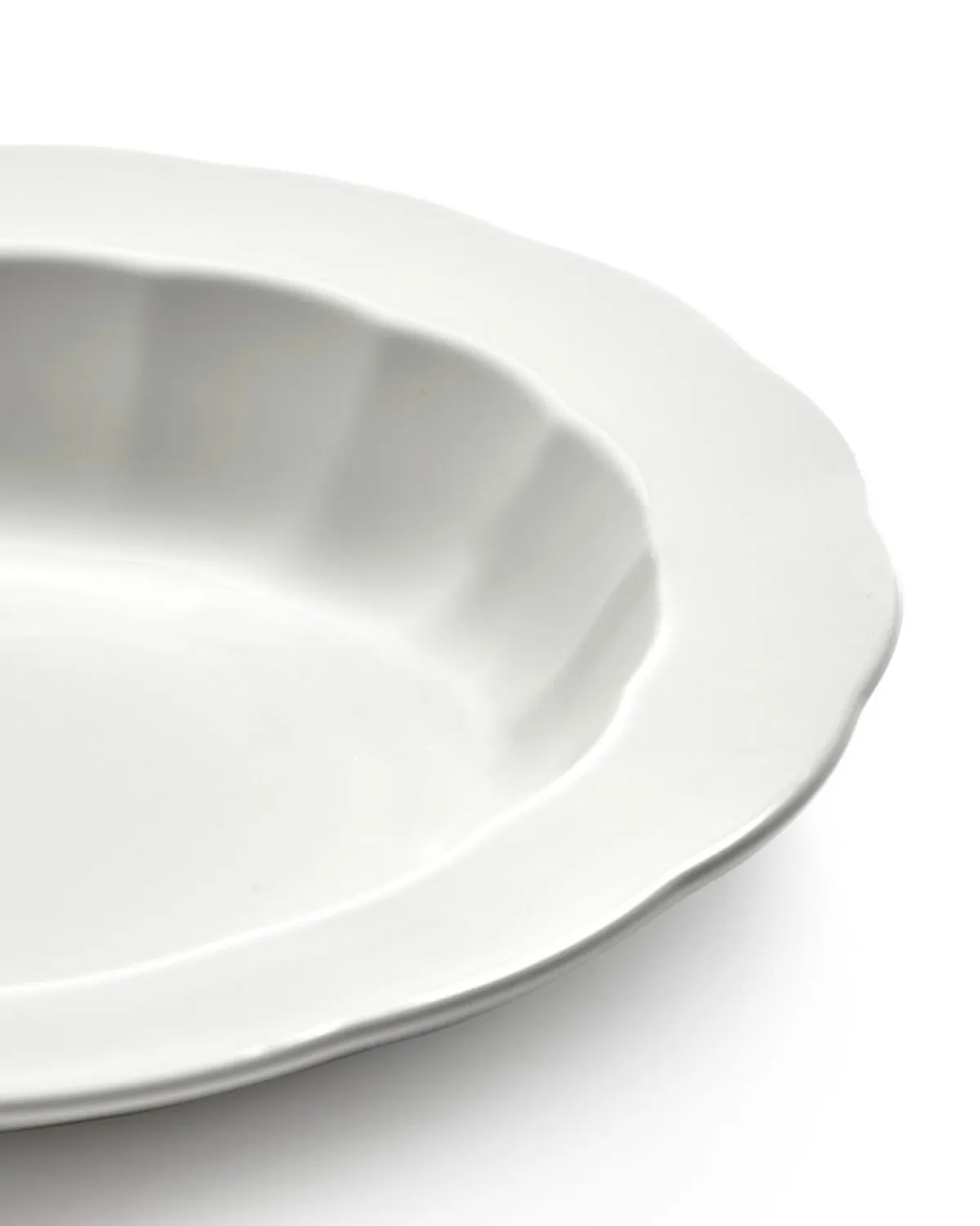 Assiette creuse rond blanc porcelaine Ø 23,7 cm Silhouette - SERAX Outlet