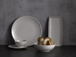 Assiette creuse rond blanc porcelaine Ø 24,3 cm Evo Pearl - DUDSON New