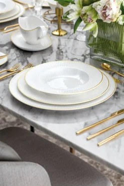 Assiette creuse rond blanc porcelaine bone china Ø 24,5 cm Chateau Septfontaines - VILLEROY & BOCH Outlet
