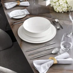 VILLEROY & BOCH Assiette creuse rond blanc porcelaine bone china Ø 22 cm Metrochic Clearance