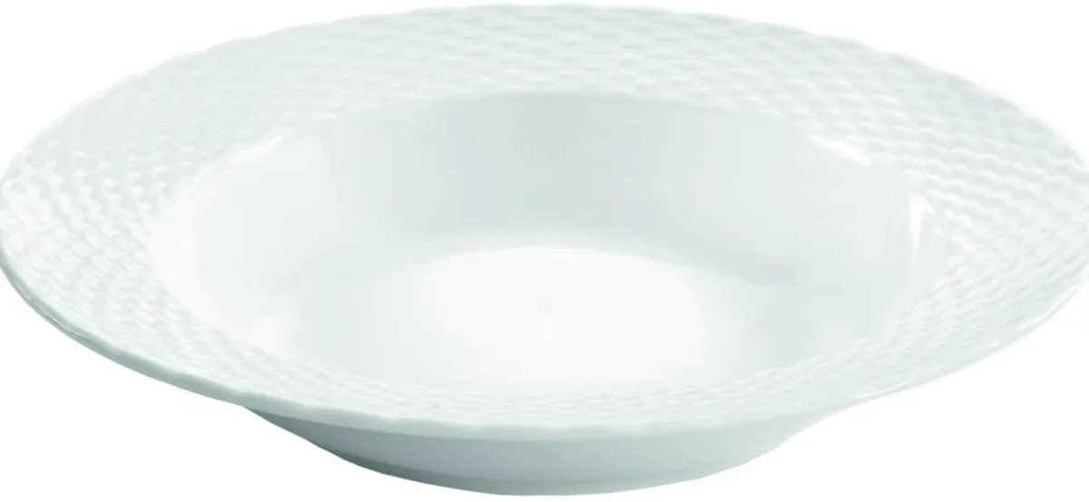 PILLIVUYT Assiette creuse rond blanc porcelaine culinaire Ø 22,9 cm Basket Outlet