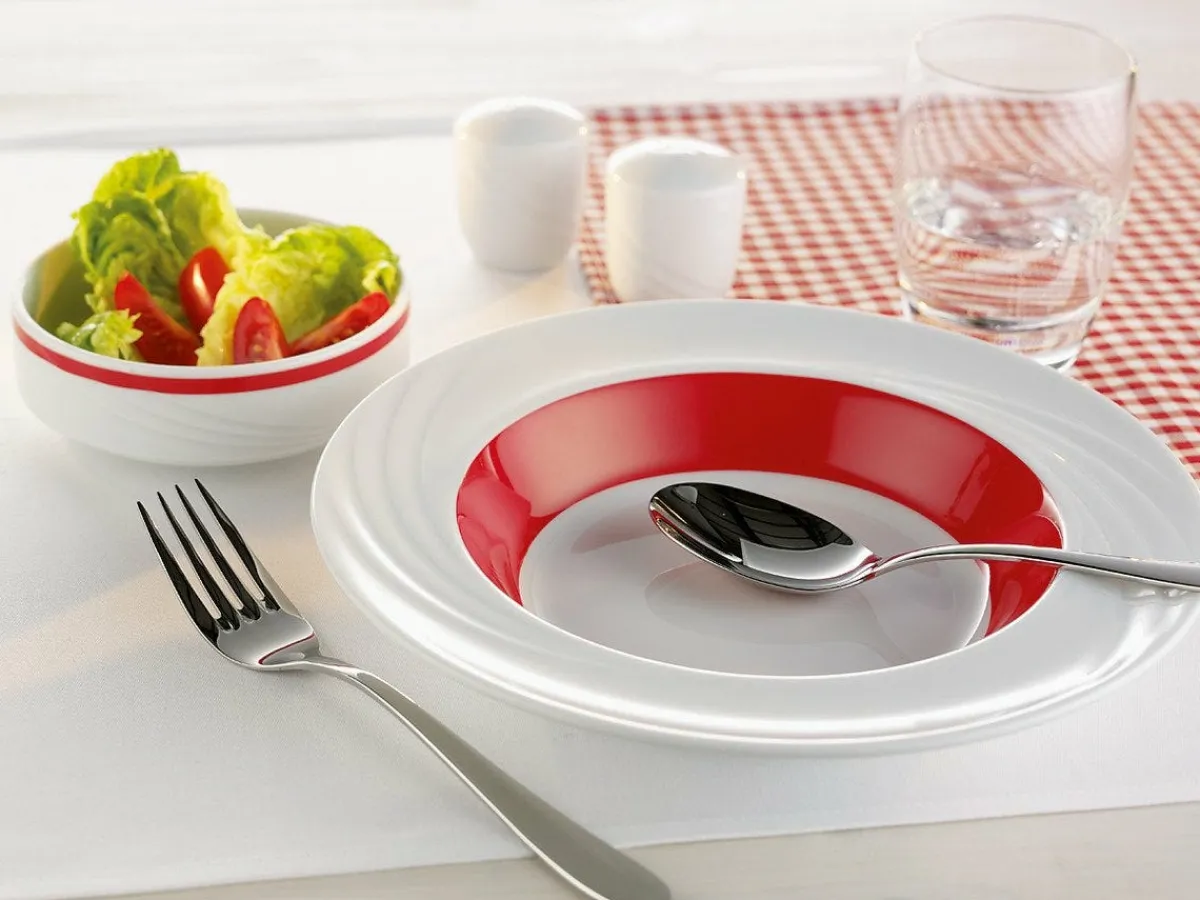 Assiette creuse rond blanc porcelaine Ø 23 cm Donna Senior - SCHONWALD Hot