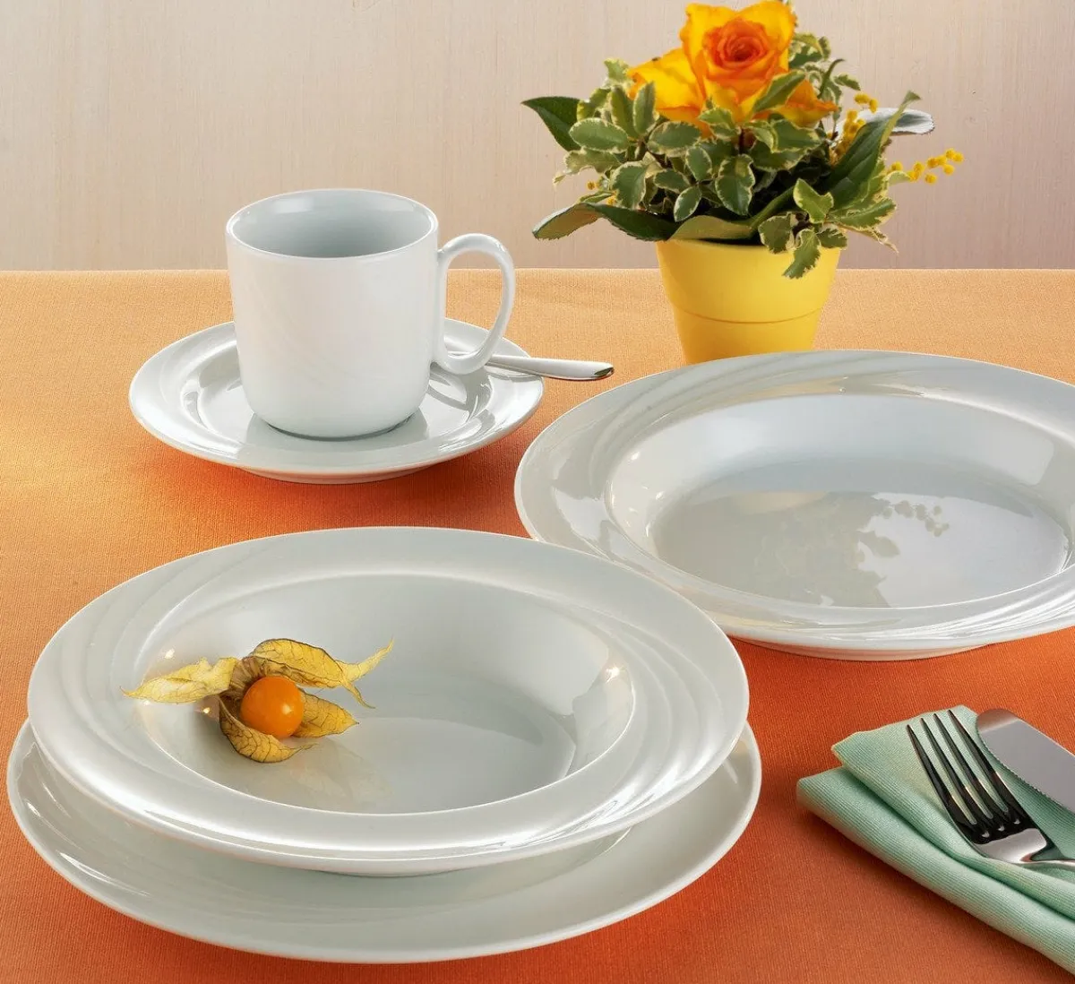 Assiette creuse rond blanc porcelaine Ø 23 cm Donna Senior - SCHONWALD