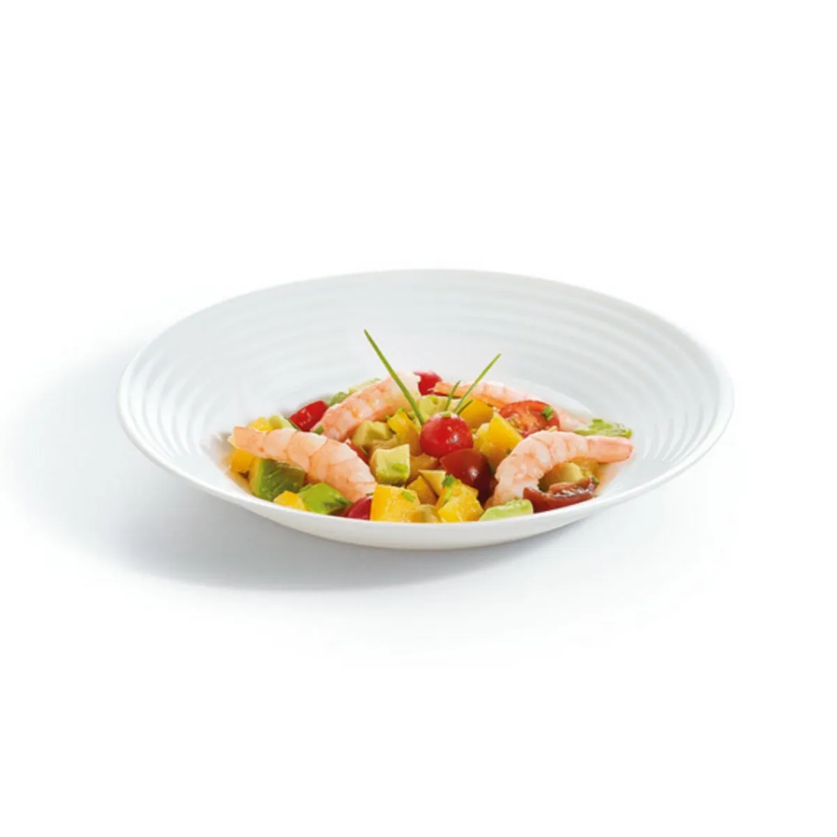 Assiette creuse rond blanc verre opal Ø 23,6 cm Stairo - ARCOROC Outlet