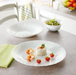 Assiette creuse rond blanc verre opal Ø 21 cm Feston - LUMINARC Best