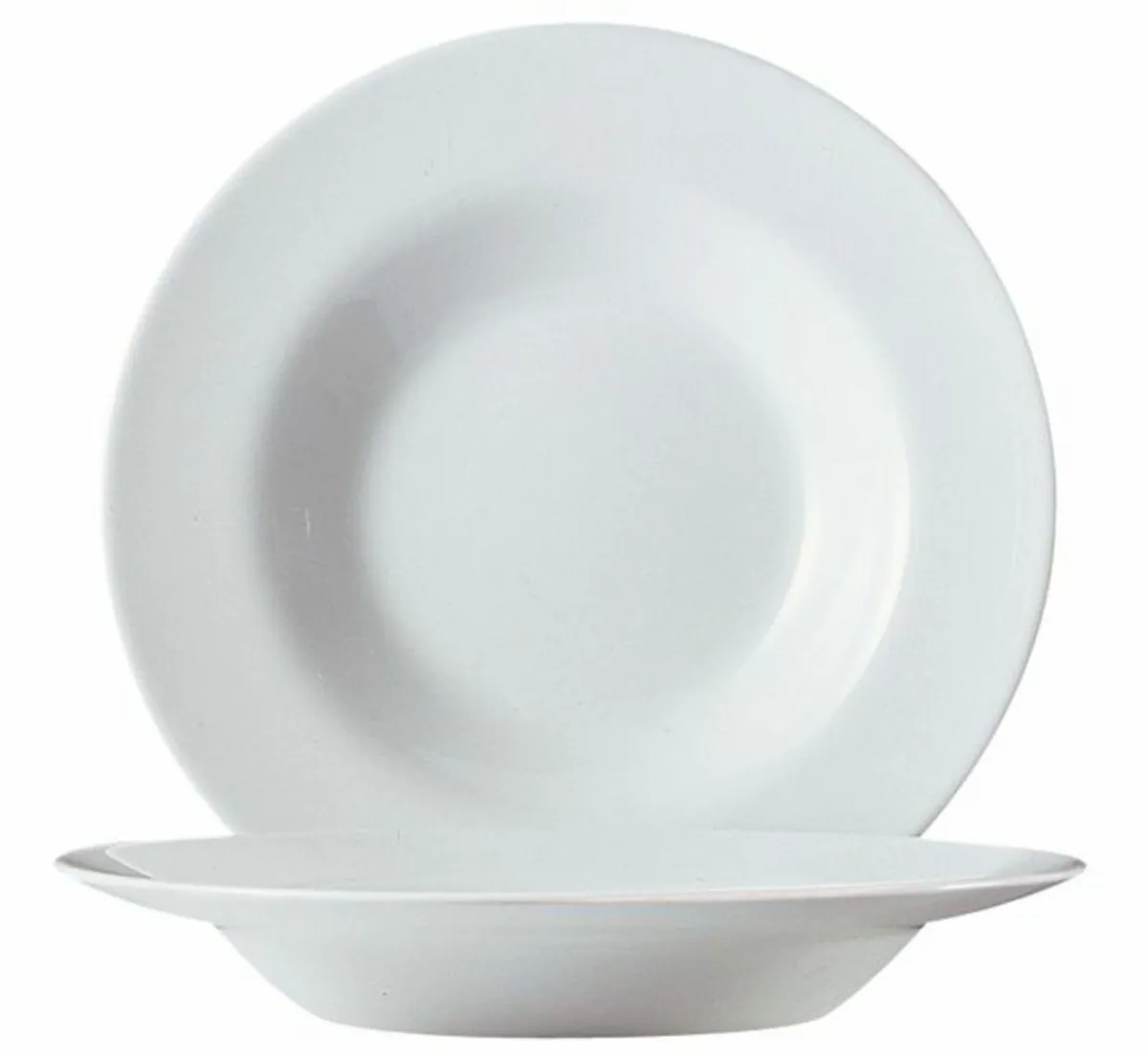 ARCOROC Assiette creuse rond blanc verre opal Ø 22,5 cm Hoteliere