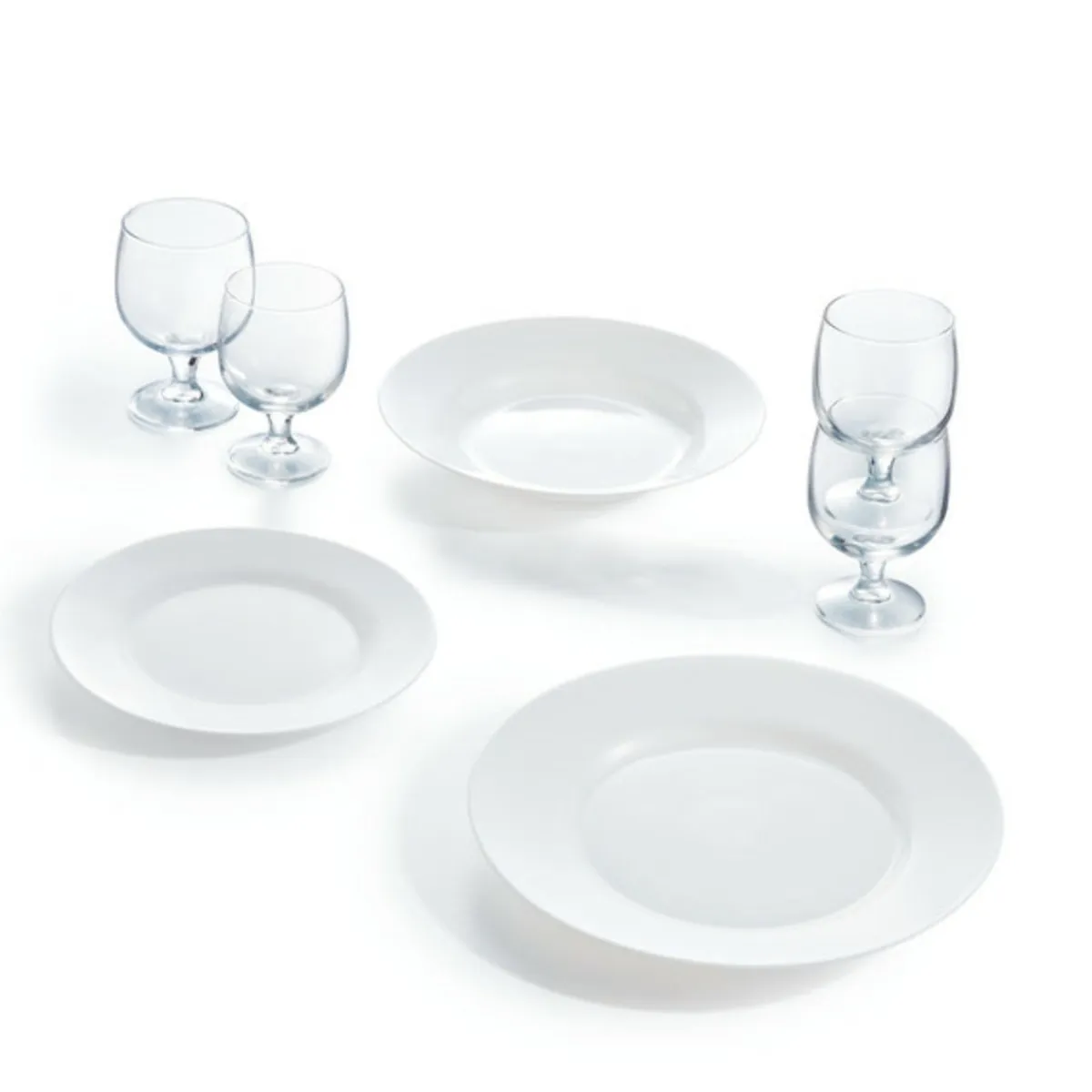 Assiette creuse rond blanc verre opal Ø 22 cm Everyday - LUMINARC Best