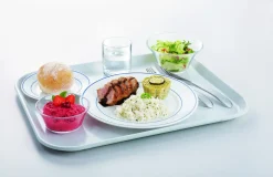 Assiette creuse rond blanc verre opal Ø 22,5 cm Restaurant Filet Bleu - ARCOROC New