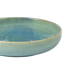 Assiette creuse rond bleu grès émaillé Ø 22 cm Magic - ACCOLADE Sale