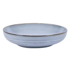 PRO.MUNDI Assiette creuse rond bleu grès émaillé Ø 22 cm Sky Clearance