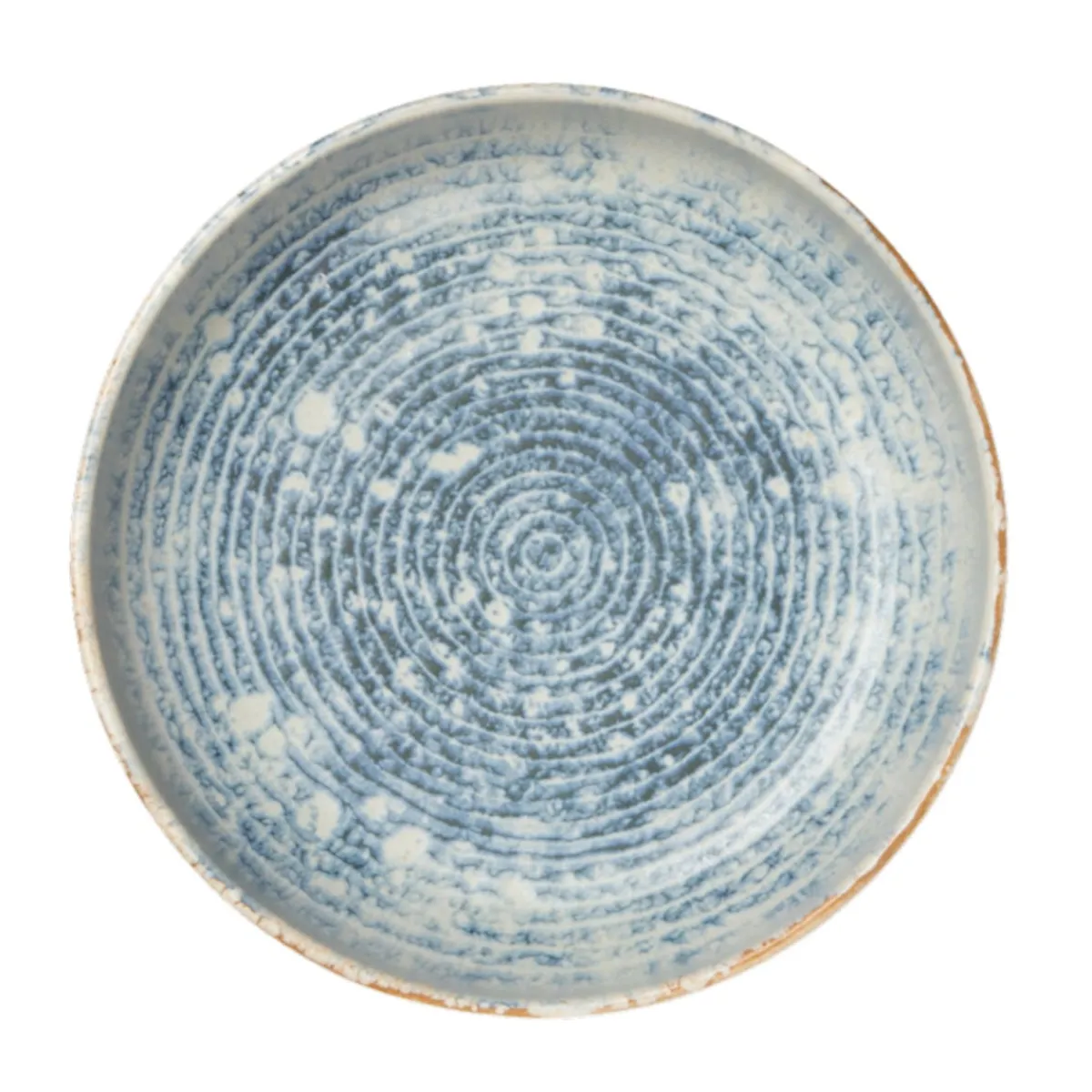 Assiette creuse rond bleu grès émaillé Ø 22 cm Ice - ACCOLADE Discount