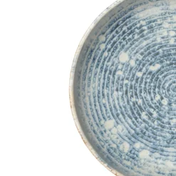 Assiette creuse rond bleu grès émaillé Ø 22 cm Ice - ACCOLADE Discount
