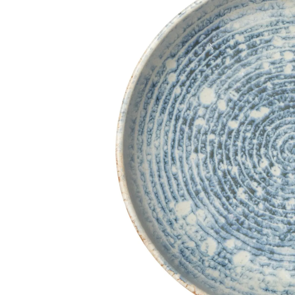 Assiette creuse rond bleu grès émaillé Ø 22 cm Ice - ACCOLADE Discount