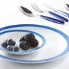 Assiette creuse rond bleu porcelaine Ø 22 cm Optima Color - Aucune Sale