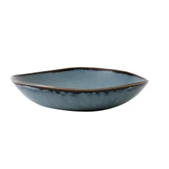 Assiette creuse rond bleu porcelaine vitrifiée Ø 26,4 cm Harvest - DUDSON Discount