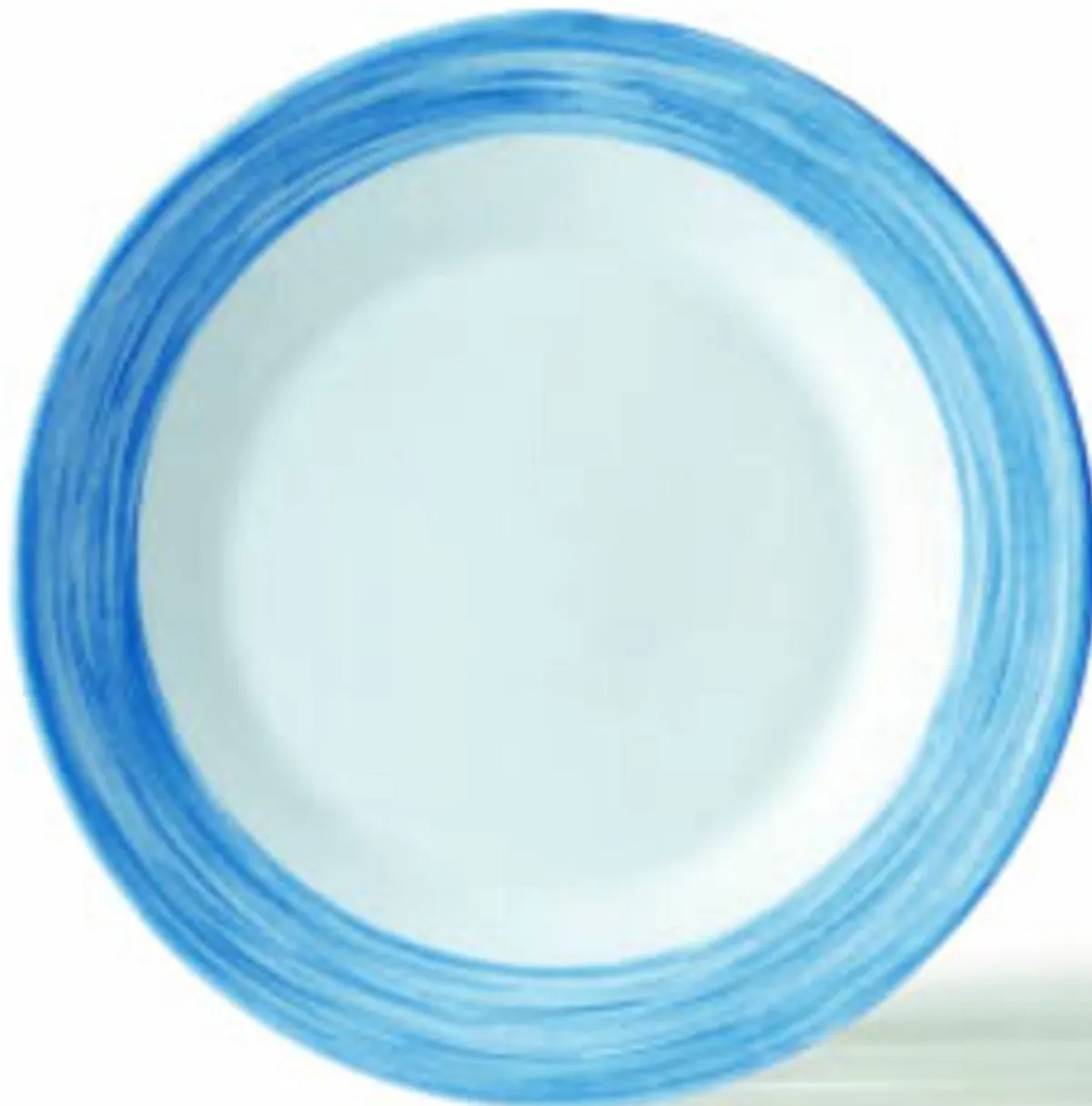 Assiette creuse rond bleu verre opal Ø 22,5 cm Brush - ARCOROC Discount