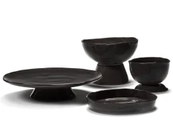 SERAX Assiette creuse rond ébène grès émaillé Ø 20 cm La Mère Discount