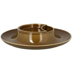 RAK Assiette creuse rond bronze porcelaine vitrifiée Ø 24,7 cm Ashore Hot
