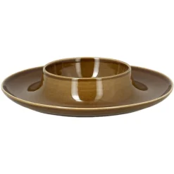 RAK Assiette creuse rond bronze porcelaine vitrifiée Ø 24,7 cm Ashore Hot