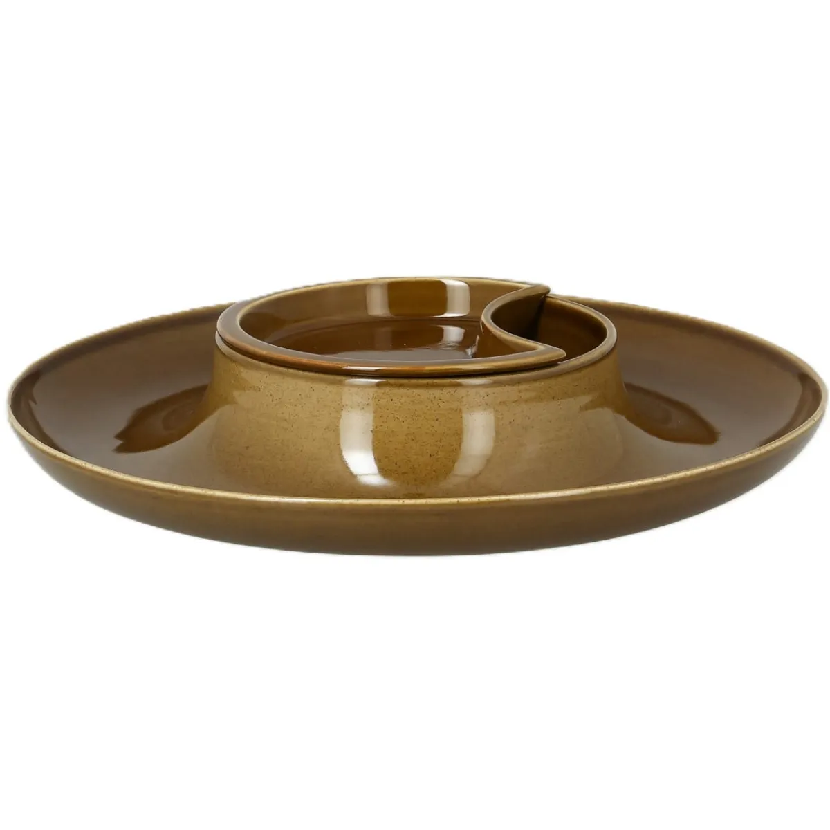 Assiette creuse rond bronze porcelaine vitrifiée Ø 29,5 cm Ashore - RAK New