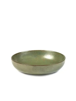 Assiette creuse rond camogreen grès émaillé Ø 16 cm Surface - SERAX