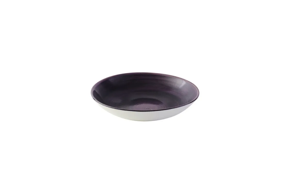 Assiette creuse rond deep purple porcelaine vitrifiée Ø 24,8 cm Stonecast Patina - CHURCHILL Clearance